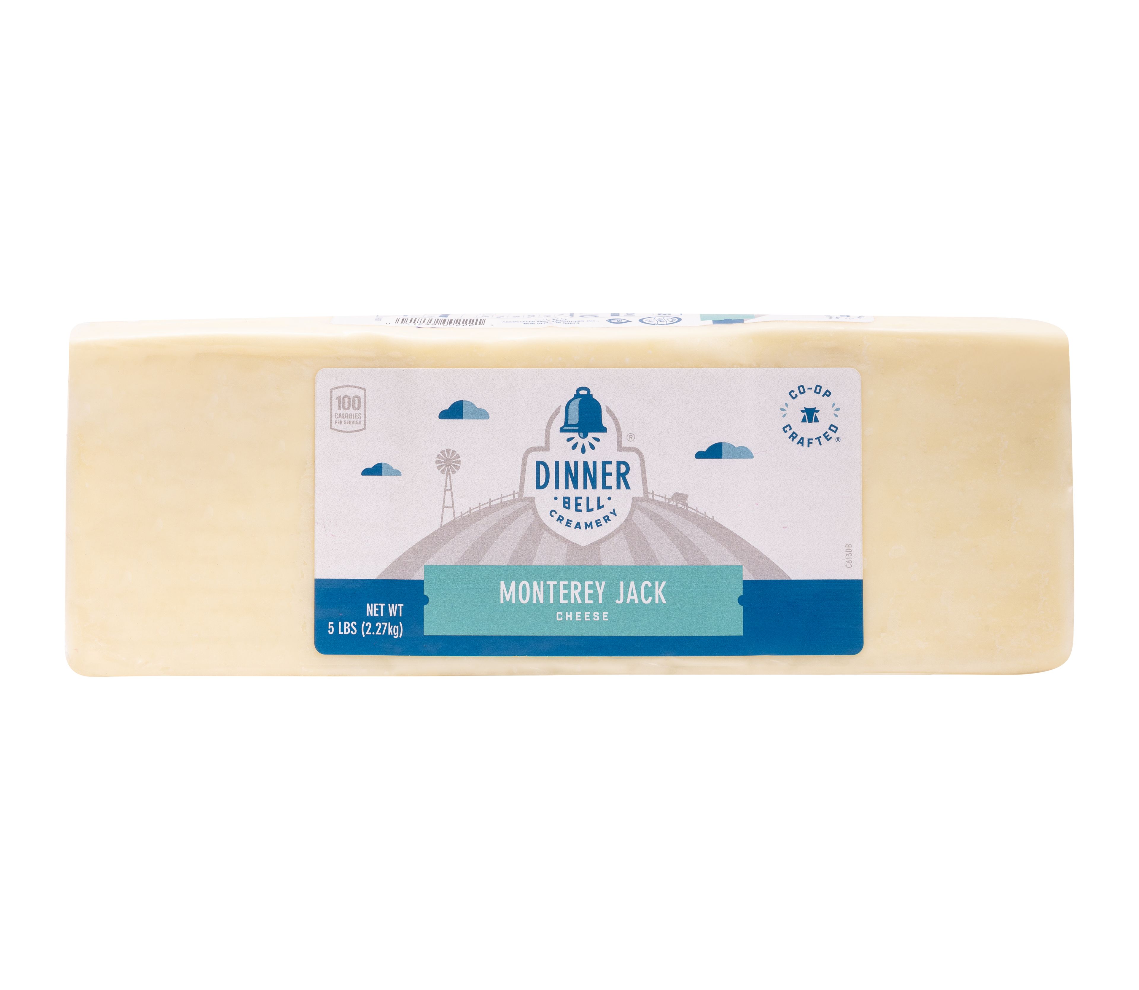 Dinner Bell Monterey Jack Cheese Block , 2.270 Kg, USA