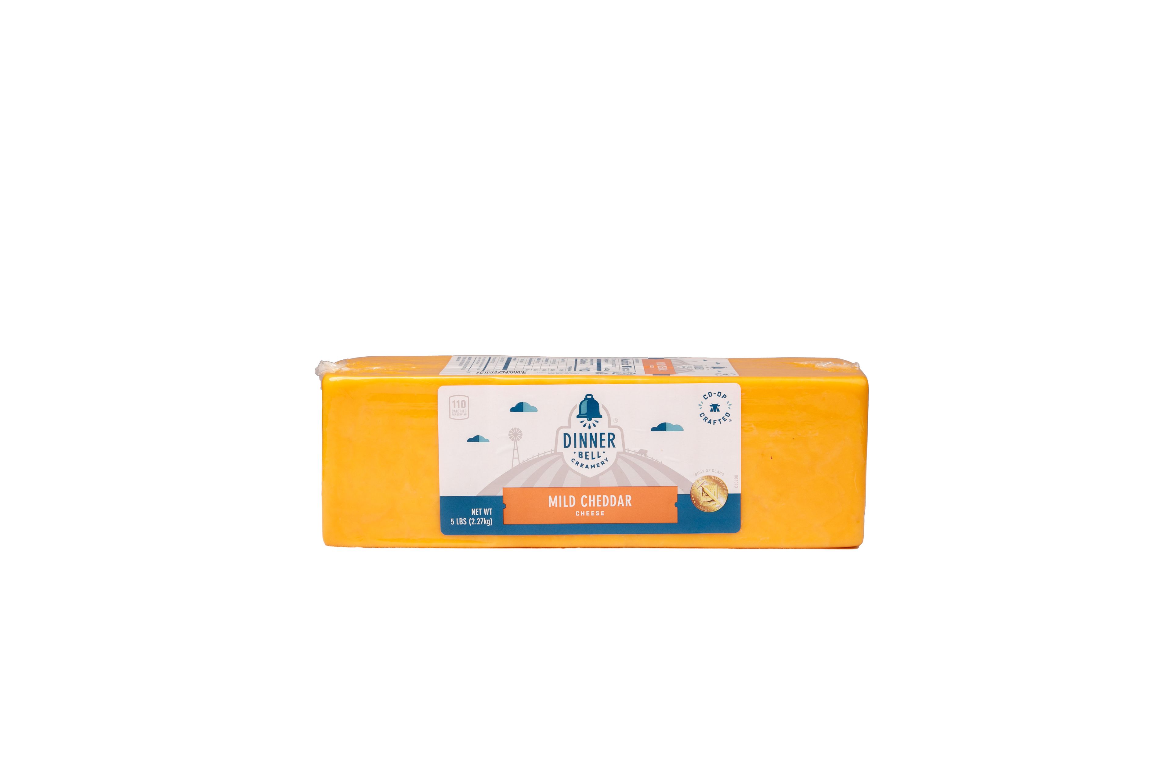 Dinner Bell" Cheddar Cheese Yellow Block , 2.270kg , USA 